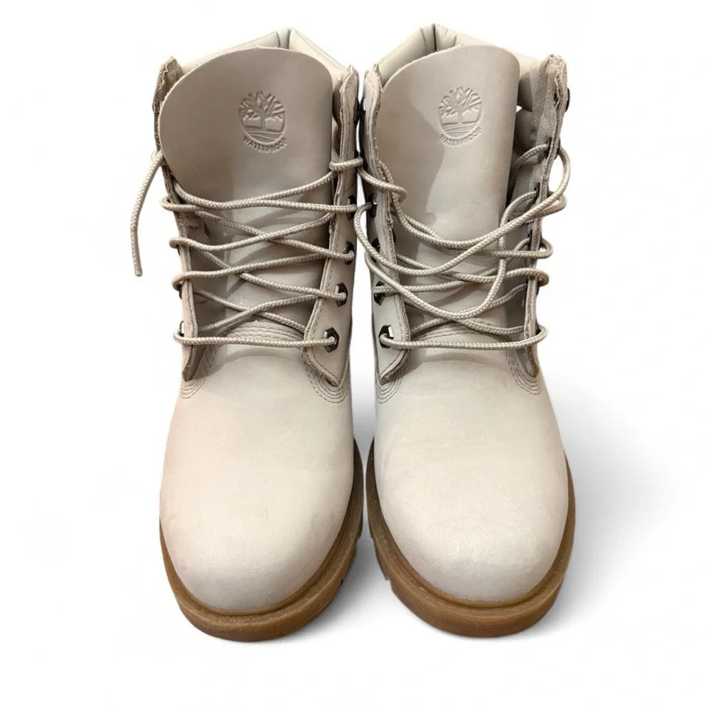 Timberland Women's Off-White Combat Boots - Picture 3 of 8